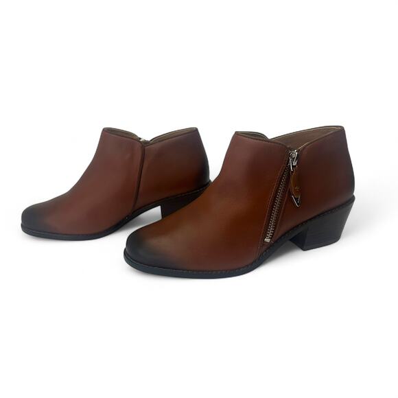 Vionic Women's Jolene Ankle Boot Size 6.5 Mocha Brown Booties Western Block Heel - Picture 8 of 12